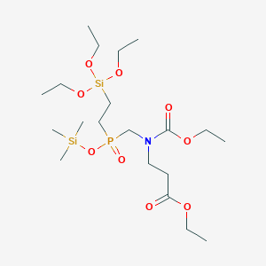 molecular formula C20H44NO9PSi2 B11103374 Ethyl 3-[(ethoxycarbonyl)({[2-(triethoxysilyl)ethyl][(trimethylsilyl)oxy]phosphoryl}methyl)amino]propanoate 