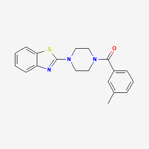 molecular formula C19H19N3OS B11103597 (4-(Benzo[d]thiazol-2-yl)piperazin-1-yl)(m-tolyl)methanone 