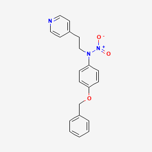 molecular formula C20H19N3O3 B11103695 Benzenamine, 4-benzyloxy-N-nitro-N-[2-(4-pyridyl)ethyl]- 
