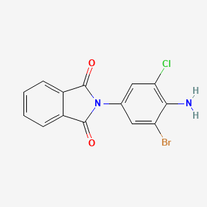 molecular formula C14H8BrClN2O2 B11103708 2-(4-Amino-3-bromo-5-chlorophenyl)isoindole-1,3-dione 