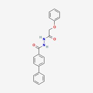molecular formula C21H18N2O3 B11103776 N'-(2-phenoxyacetyl)-4-biphenylcarbohydrazide 
