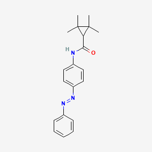 molecular formula C20H23N3O B11103887 2,2,3,3-tetramethyl-N-{4-[(E)-phenyldiazenyl]phenyl}cyclopropanecarboxamide CAS No. 339590-65-7