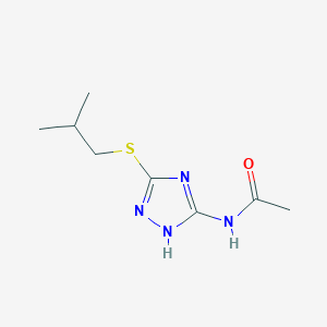 molecular formula C8H14N4OS B11104124 N-(5-Isobutylsulfanyl-1H-[1,2,4]triazol-3-yl)-acetamide 