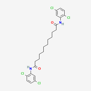 molecular formula C24H28Cl4N2O2 B11104221 N,N'-bis(2,5-dichlorophenyl)dodecanediamide 