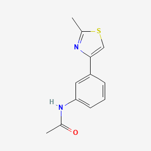 molecular formula C12H12N2OS B11104516 N-(3-(2-methylthiazol-4-yl)phenyl)acetamide 