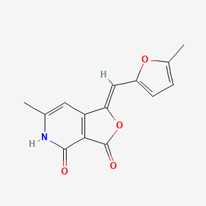 molecular formula C14H11NO4 B11104716 6-Methyl-1-(5-methylfurfurylidene)furo[3,4-c]pyridine-3,4(1H,5H)-dione 