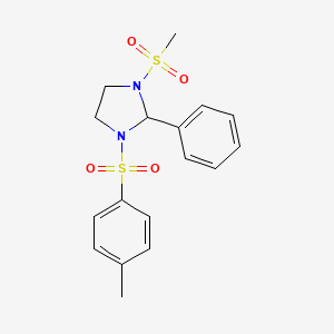 molecular formula C17H20N2O4S2 B11104779 1-[(4-Methylphenyl)sulfonyl]-3-(methylsulfonyl)-2-phenylimidazolidine CAS No. 5895-42-1