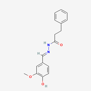 molecular formula C17H18N2O3 B11104795 N'-(4-hydroxy-3-methoxybenzylidene)-3-phenylpropanohydrazide 