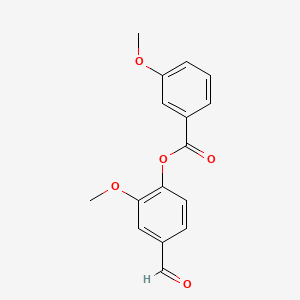 molecular formula C16H14O5 B11105002 4-Formyl-2-methoxyphenyl 3-methoxybenzoate 