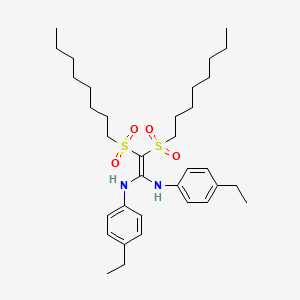 molecular formula C34H54N2O4S2 B11105180 N,N'-bis(4-ethylphenyl)-2,2-bis(octylsulfonyl)ethene-1,1-diamine 