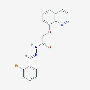 molecular formula C18H14BrN3O2 B11105211 N'-[(E)-(2-bromophenyl)methylidene]-2-(quinolin-8-yloxy)acetohydrazide 