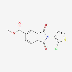 molecular formula C14H8ClNO4S B11105335 methyl 2-(2-chlorothiophen-3-yl)-1,3-dioxo-2,3-dihydro-1H-isoindole-5-carboxylate 
