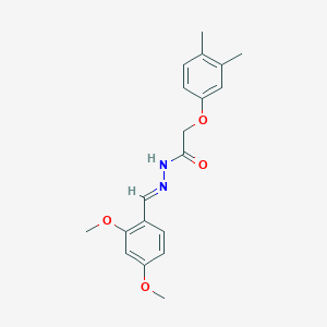 molecular formula C19H22N2O4 B11105444 N'-[(E)-(2,4-dimethoxyphenyl)methylidene]-2-(3,4-dimethylphenoxy)acetohydrazide 