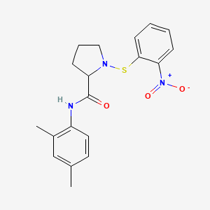 molecular formula C19H21N3O3S B11105626 N-(2,4-dimethylphenyl)-1-[(2-nitrophenyl)sulfanyl]prolinamide 
