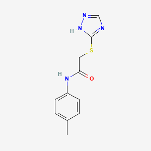 molecular formula C11H12N4OS B11105669 N-(4-methylphenyl)-2-(1H-1,2,4-triazol-5-ylsulfanyl)acetamide 