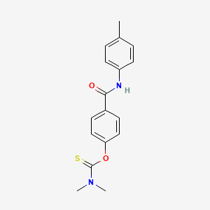 molecular formula C17H18N2O2S B11106026 O-{4-[(4-methylphenyl)carbamoyl]phenyl} dimethylcarbamothioate 