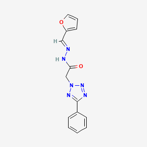 molecular formula C14H12N6O2 B11106049 N'-[(E)-furan-2-ylmethylidene]-2-(5-phenyl-2H-tetrazol-2-yl)acetohydrazide 