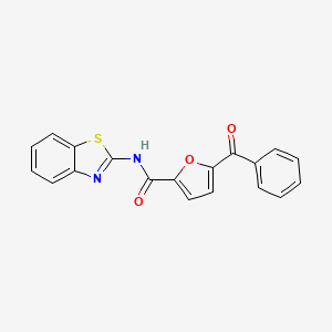 molecular formula C19H12N2O3S B11106075 N-(1,3-benzothiazol-2-yl)-5-(phenylcarbonyl)furan-2-carboxamide 