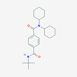 molecular formula C24H36N2O2 B11106139 N'-tert-butyl-N,N-dicyclohexylbenzene-1,4-dicarboxamide 