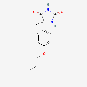 molecular formula C14H18N2O3 B11106143 HYDANTOIN, 5-(p-BUTOXYPHENYL)-5-METHYL- CAS No. 68524-18-5