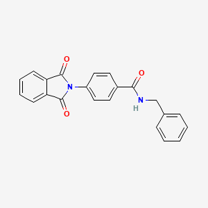 molecular formula C22H16N2O3 B11106164 N-benzyl-4-(1,3-dioxo-1,3-dihydro-2H-isoindol-2-yl)benzamide 