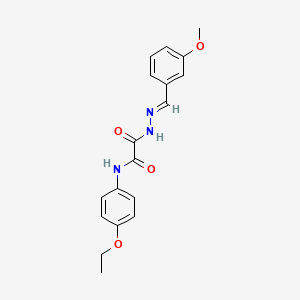 molecular formula C18H19N3O4 B11106185 N-(4-Ethoxyphenyl)-2-(2-(3-methoxybenzylidene)hydrazino)-2-oxoacetamide 