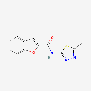 molecular formula C12H9N3O2S B11106201 N-(5-methyl-1,3,4-thiadiazol-2-yl)-1-benzofuran-2-carboxamide CAS No. 330557-46-5