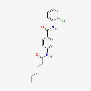 molecular formula C19H21ClN2O2 B11106211 N-(2-chlorophenyl)-4-(hexanoylamino)benzamide 