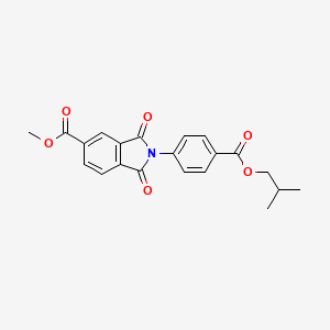 molecular formula C21H19NO6 B11106214 methyl 2-{4-[(2-methylpropoxy)carbonyl]phenyl}-1,3-dioxo-2,3-dihydro-1H-isoindole-5-carboxylate 