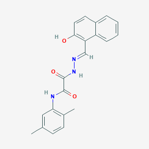 molecular formula C21H19N3O3 B11106346 N-(2,5-dimethylphenyl)-2-{(2E)-2-[(2-hydroxynaphthalen-1-yl)methylidene]hydrazinyl}-2-oxoacetamide 