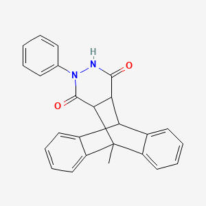 molecular formula C25H20N2O2 B11106374 1-Methyl-4-phenyl-4,5-diazapentacyclo[6.6.6.0~2,7~.0~9,14~.0~15,20~]icosa-9,11,13,15,17,19-hexaene-3,6-dione (non-preferred name) 