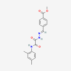 molecular formula C19H19N3O4 B11106406 methyl 4-[(E)-(2-{[(2,4-dimethylphenyl)amino](oxo)acetyl}hydrazinylidene)methyl]benzoate 