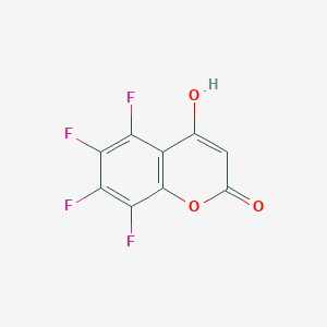 molecular formula C9H2F4O3 B11106471 5,6,7,8-tetrafluoro-4-hydroxy-2H-chromen-2-one 