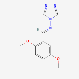 molecular formula C11H12N4O2 B11106545 N-[(E)-(2,5-dimethoxyphenyl)methylidene]-4H-1,2,4-triazol-4-amine 