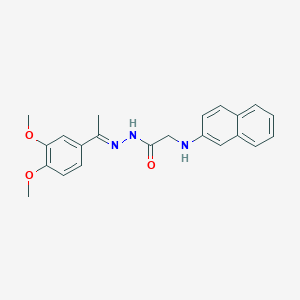 molecular formula C22H23N3O3 B11106552 N'-[(1E)-1-(3,4-Dimethoxyphenyl)ethylidene]-2-[(naphthalen-2-YL)amino]acetohydrazide 
