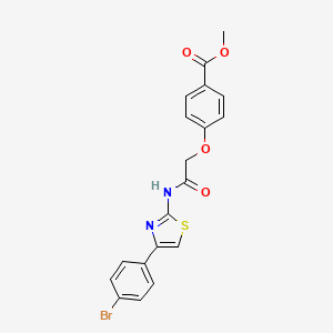 molecular formula C19H15BrN2O4S B11106574 Methyl 4-(2-{[4-(4-bromophenyl)-1,3-thiazol-2-yl]amino}-2-oxoethoxy)benzoate 