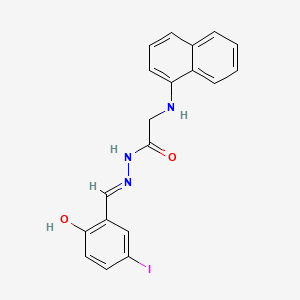 molecular formula C19H16IN3O2 B11106679 N'-[(E)-(2-Hydroxy-5-iodophenyl)methylidene]-2-[(naphthalen-1-YL)amino]acetohydrazide 
