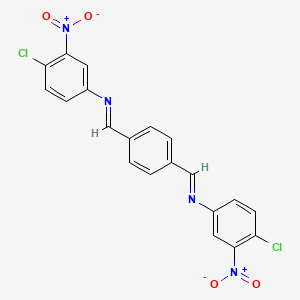 molecular formula C20H12Cl2N4O4 B11106687 N,N'-Terephthalylidenebis(4-chloro-3-nitroaniline) 