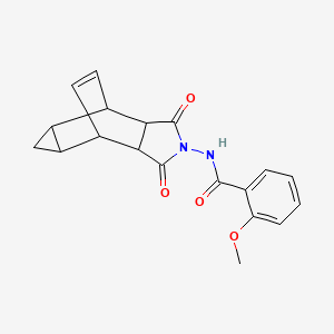 molecular formula C19H18N2O4 B11107004 N-(1,3-dioxooctahydro-4,6-ethenocyclopropa[f]isoindol-2(1H)-yl)-2-methoxybenzamide 