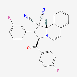 molecular formula C27H17F2N3O B11107022 (2R,3R,10bS)-2-(3-fluorophenyl)-3-[(4-fluorophenyl)carbonyl]-2,3-dihydropyrrolo[2,1-a]isoquinoline-1,1(10bH)-dicarbonitrile 