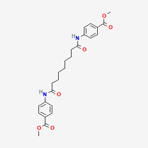 molecular formula C25H30N2O6 B11107075 Dimethyl 4,4'-[(1,9-dioxononane-1,9-diyl)diimino]dibenzoate 