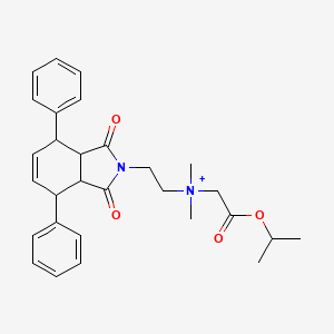 molecular formula C29H35N2O4+ B11107119 [2-(1,3-Dioxo-4,7-diphenyl-2,3,3A,4,7,7A-hexahydro-1H-isoindol-2-YL)ethyl]dimethyl[2-oxo-2-(propan-2-yloxy)ethyl]azanium 