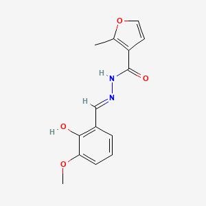 molecular formula C14H14N2O4 B11107138 N'-[(E)-(2-hydroxy-3-methoxyphenyl)methylidene]-2-methylfuran-3-carbohydrazide 