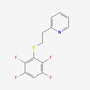 molecular formula C13H9F4NS B11107214 2-{2-[(2,3,5,6-Tetrafluorophenyl)sulfanyl]ethyl}pyridine 