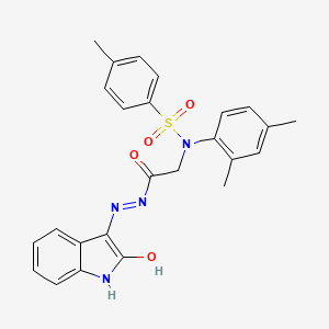 molecular formula C25H24N4O4S B11107514 N-(2,4-Dimethylphenyl)-4-methyl-N-({N'-[(3Z)-2-oxo-2,3-dihydro-1H-indol-3-ylidene]hydrazinecarbonyl}methyl)benzene-1-sulfonamide 