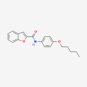 molecular formula C20H21NO3 B11107553 N-[4-(pentyloxy)phenyl]-1-benzofuran-2-carboxamide 