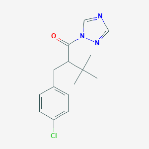 molecular formula C15H18ClN3O B011112 2-[(4-Chlorophenyl)methyl]-3,3-dimethyl-1-(1,2,4-triazol-1-yl)butan-1-one CAS No. 107021-84-1