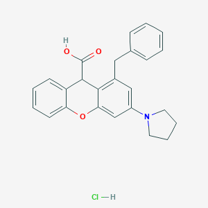 1-Benzyl-3-pyrrolidinylxanthene-9-carboxylate hydrochloride