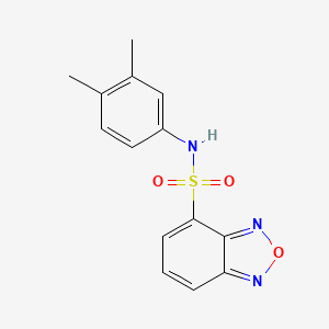 molecular formula C14H13N3O3S B11113613 N-(3,4-dimethylphenyl)-2,1,3-benzoxadiazole-4-sulfonamide 