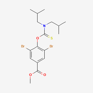 molecular formula C17H23Br2NO3S B11113647 Methyl 4-{[bis(2-methylpropyl)carbamothioyl]oxy}-3,5-dibromobenzoate 